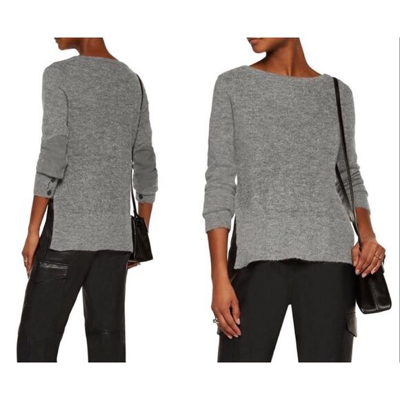 Rag & Bone Bea Alpaca Suede Knit Luxury Pullover Sweater Gray Small - Picture 1 of 7